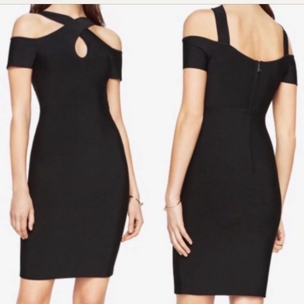 BCBG Max Azria, NWT, black mini dress, size XS.